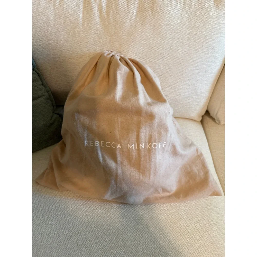 Rebecca Minkoff Julian Backpack Taupe Pebbled Leather Gold Hardware Dust Bag